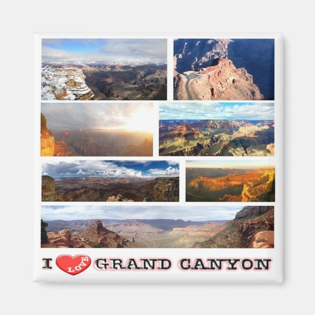 Íman zUS150 GRAND CANYON I Love, Mosaic, Fridge (Frente)