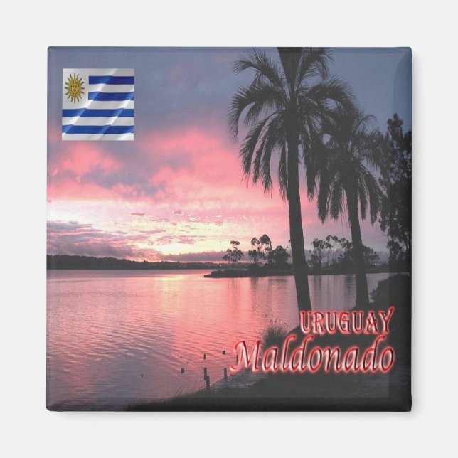 Íman zUY009 MALDONADO, Sunset, Uruguai, América, gelade (Frente)