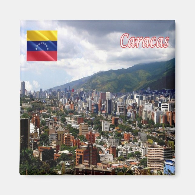 Íman zVE008 CARACAS, Venezuela, América, frigorífico (Frente)