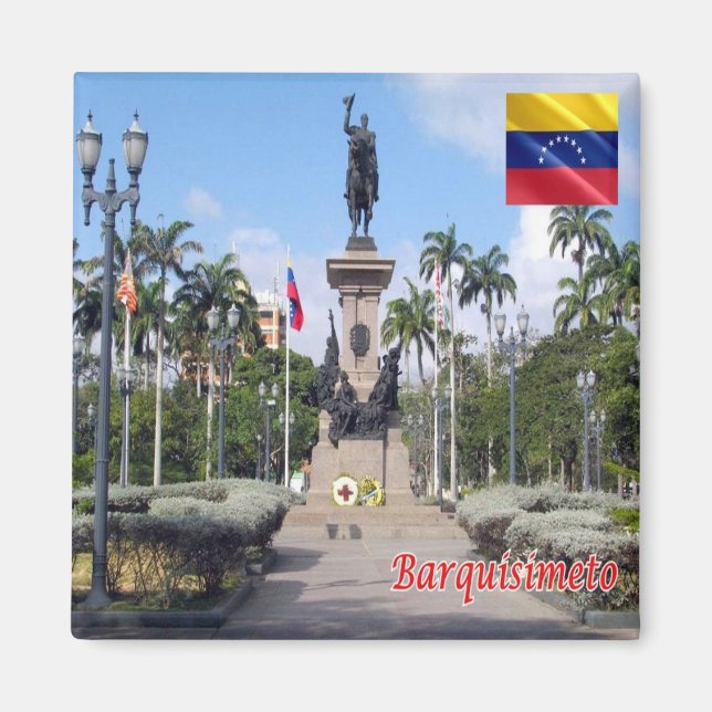 Íman zVE009 BARQUISETO, Venezuela, América, frigorífico (Frente)