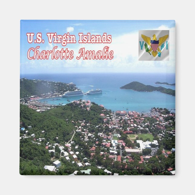 Íman zVI015 CHARLOTTE AMALIE, Ilhas Virgens, frigorífic (Frente)