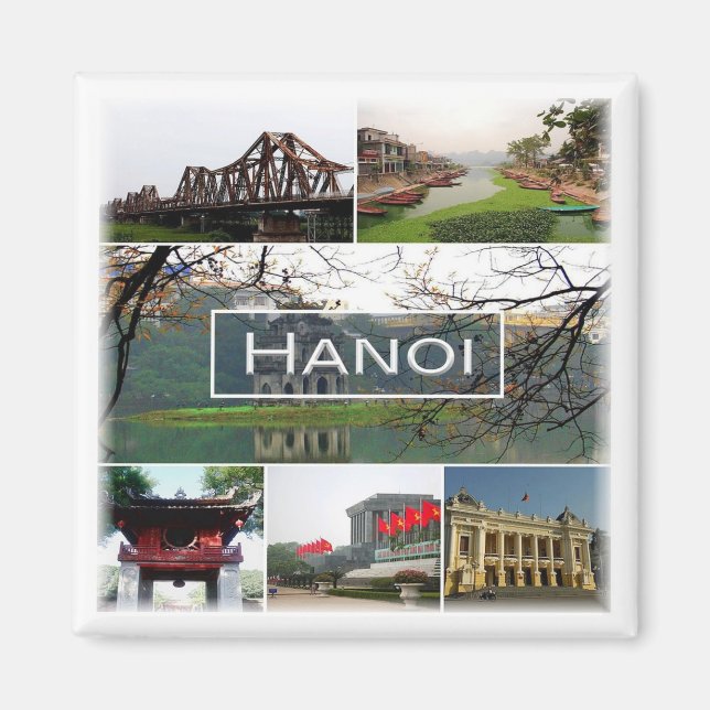 Íman zVN003 HANOI, Vietname, Mosaico, Ásia, Cordilheira (Frente)