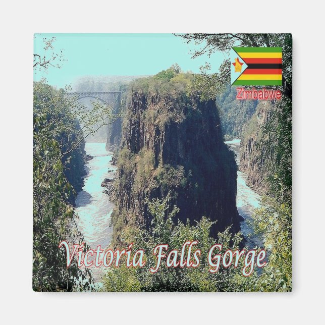 Íman ZW007 VICTORIA FALLS, GORGE, Zimbábue, Fridge (Frente)