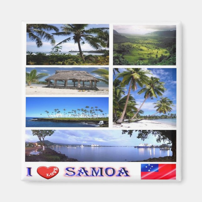 Íman ZWS003 SAMOA I AMOR, Mosaico, Oceânia, frigorífico (Frente)