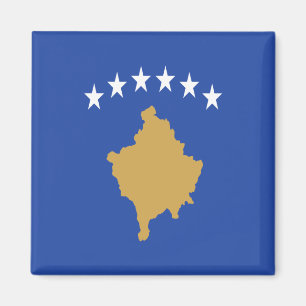 Íman zXK001 KOSOVAR FLAG KOSOVO, Europa, Imã de geladei