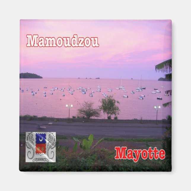 Íman zYT005 MAMOUDZOU, Mayotte, África, geladeira (Frente)