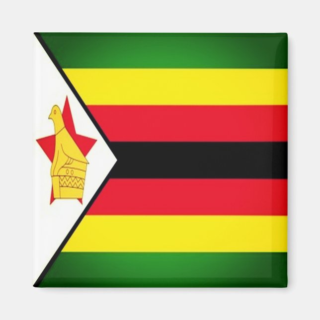 Íman zZW001 ZIMBABWE, Flag, Africa, Fridge (Frente)