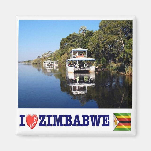 Íman ZZW020 ZIMBABWE I Love, Africa, Fridge (Frente)