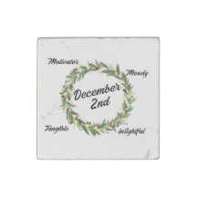Dezembro segundo Birthdate Personalidade Marble Ma