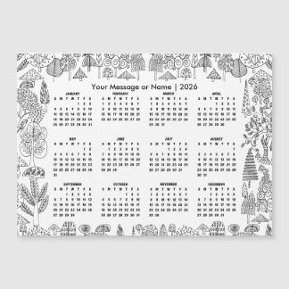 Ímãs Personalizados de Árvores da Floresta Calendá