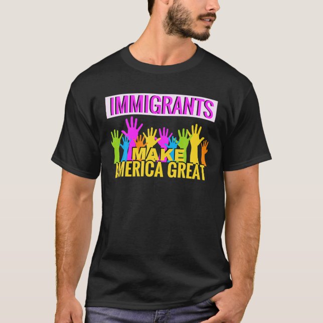 Imigrantes fazem Excelente americano de camisa de  (Frente)