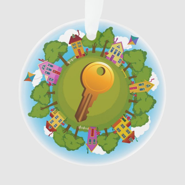 Imobiliário "Bem-vindo ao Lar" Novo Ornamento Domé (Frente)