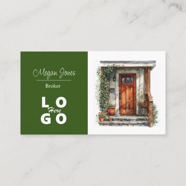 Imóveis, corretor, Cartão de visita de corretor (Frente)