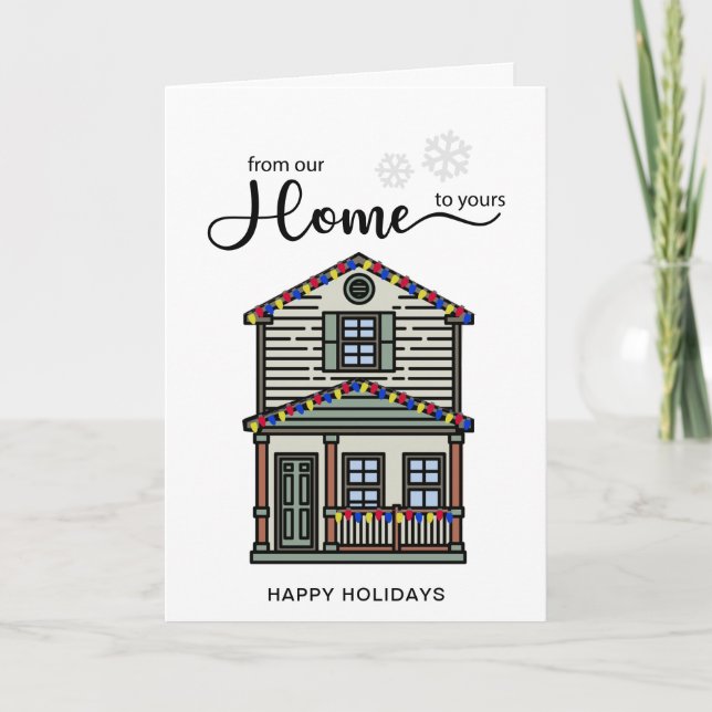 Imóveis Do Nosso Cartão De Férias De Natal Em Casa (Frente)