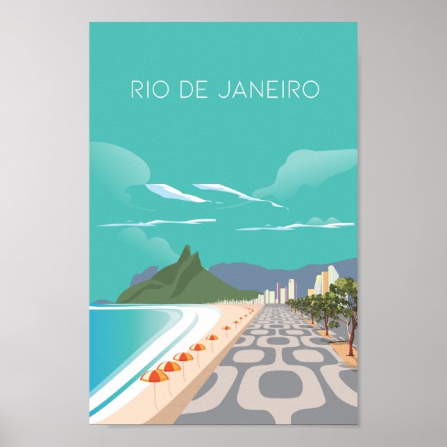 Impanema Rio de Janeiro viagem poster (Frente)