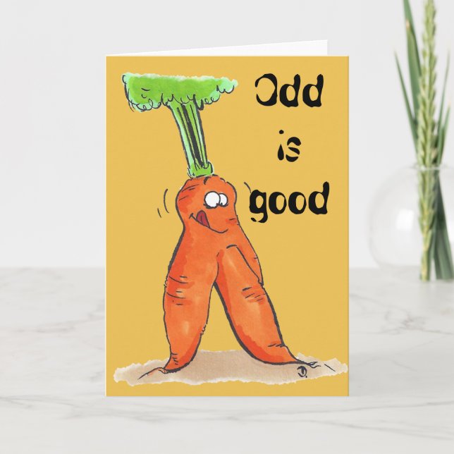 Impar é o bom cartão da cenoura (Frente)