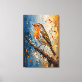 Impasto de Robin Ardente Impressão em Tela