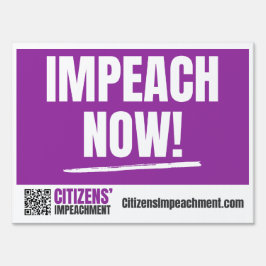 Impeach Now Yard Sign