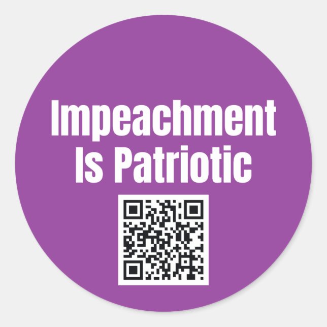 Impeachment é uma Folha de Adesivos Patrióticos (Frente)