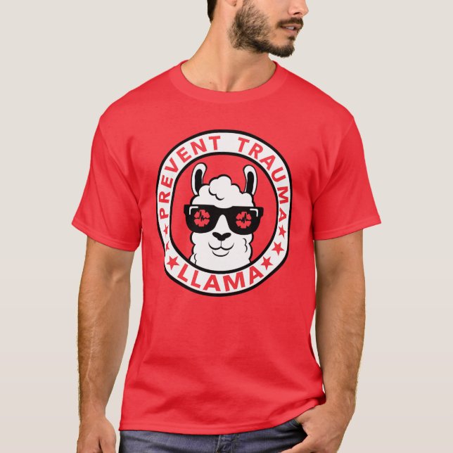 Impedir Trauma Llama T-Shirt (Frente)
