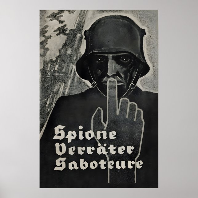 Imperial German Propaganda WWI Poster Spies (Frente)