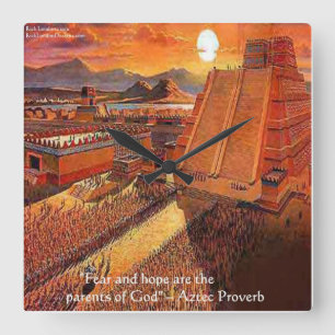 Império Asteca e Relógio de Parede do Proverb Fa