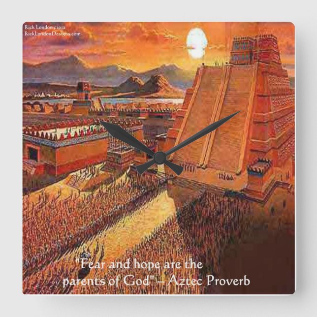Império Asteca e Relógio de Parede do Proverb Fami (Frente)