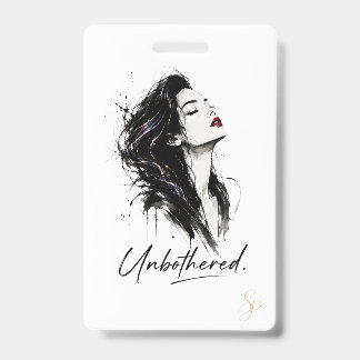 Imperturbável. Crachá Personalizado de Afirmação E