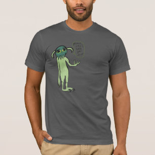 Implorando a camisa verde do monstro