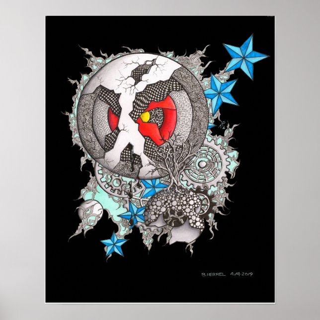 impressão 16X20 DE Bgnd "A CARA PERDER SHIS HAT" (Frente)