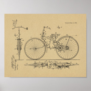 Impressão 1888 da arte da patente de design da