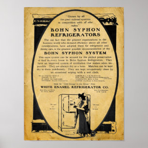 Impressão 1909 do refrigerador do Syphon de Bohn
