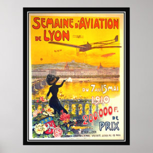 Impressão 1910 do poster de Lyon France da semana