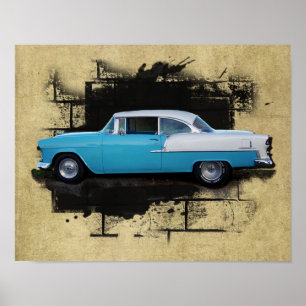 Impressão 1955 clássico do Carro do Ar do Bel de