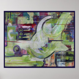 Impressão 20x16in Original Painting Abstrato Moder