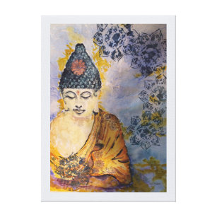 Impressão 24x18 das canvas da aguarela de Buddha