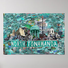 Impressão 30x20 - As Ruas de North Tonawanda NY