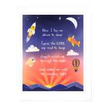 impressão 8x10 - Oração Noturna de Criança