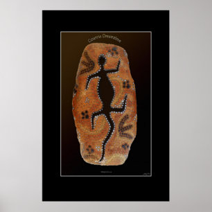 Impressão aborígene australiano da arte do lagar