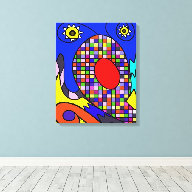 Impressão Abstrated Canvas (Insitu(piso de madeira))