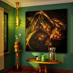 Impressão Abstrato de Canvas de arte da Mãe Terr