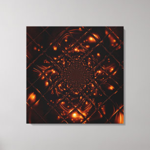Impressão abstrato de Canvas de vidro de incêndio