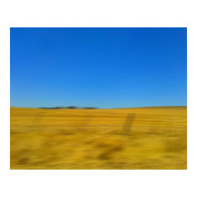 Impressão Abstrato de Paisagem Azul