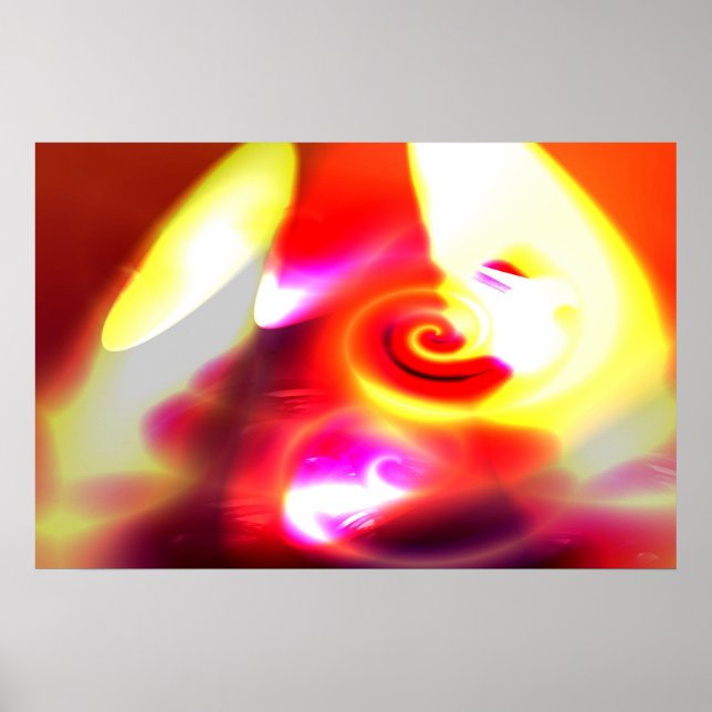 Impressão Abstrato digital de pintura de computado (Frente)