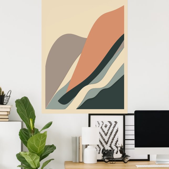 Impressão Abstrato moderno, Poster de valor (Matte (Escritório em casa)