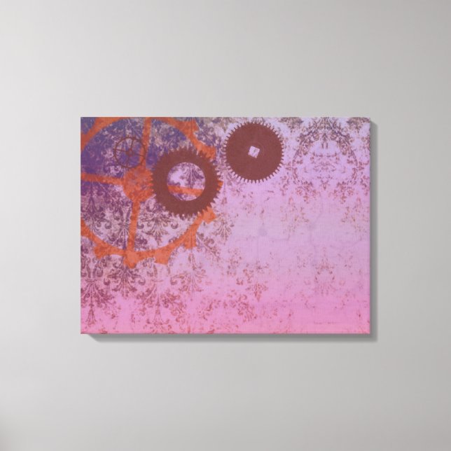 Impressão abstrato Steampunk Canvas (Frente)