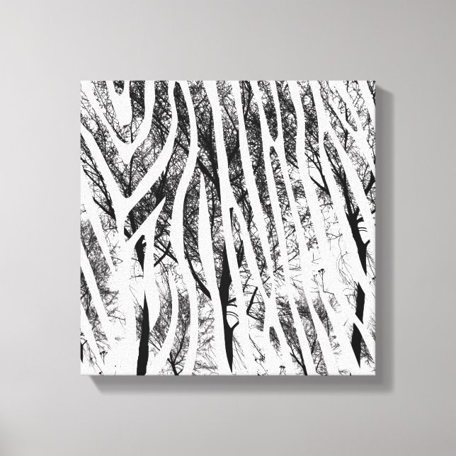 Impressão abstrato Zebra Canvas (Frente)