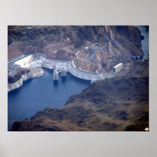 Impressão aéreo do poster da foto do barragem