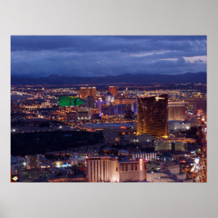 Impressão aéreo do poster da tira de Las Vegas