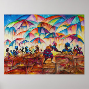 Impressão africano das canvas do mercado II